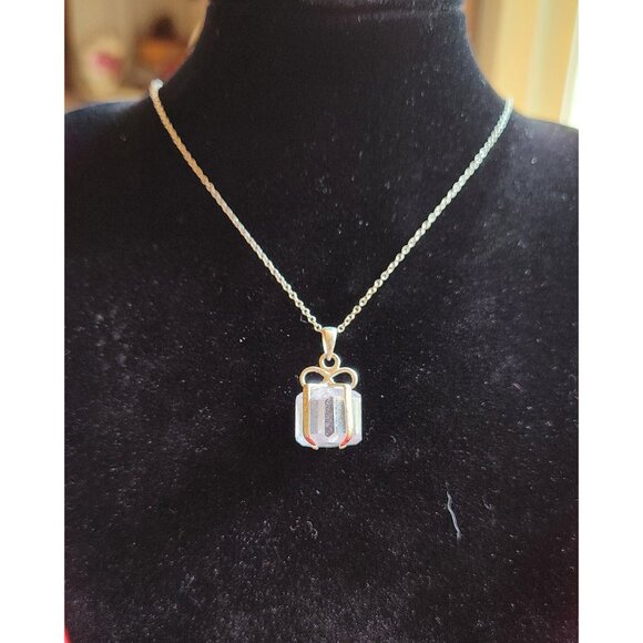 Pendant & Earrings Set Crystal and 925 Silver Modern Holiday style - Picture 3 of 6